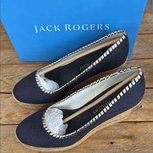 Jack Rogers Women's Midnight Palmer Closed Toe Wedge